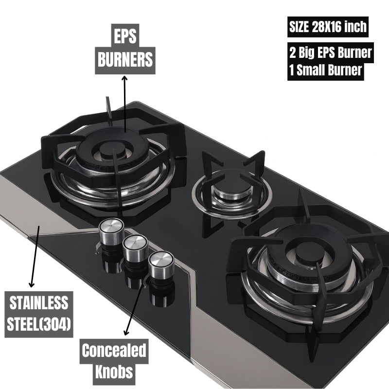 Model EPS B11 Stainless Steel with eps Burners type size 28x16