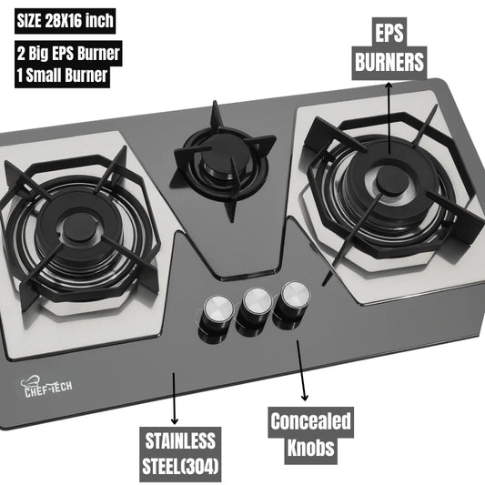 Model EPS A9 Stainless Steel with eps Burners type size 28x16