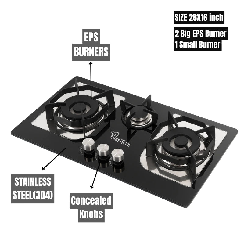 Model EPS B14 Stainless Steel with eps type Burners size 28x16