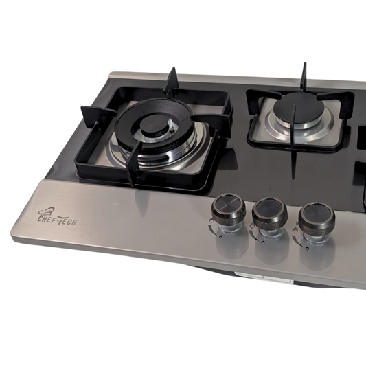 Cheftech Automatic Gas Stove Stainless Steel with EPS Burner Gas Hob imported Size 28x16