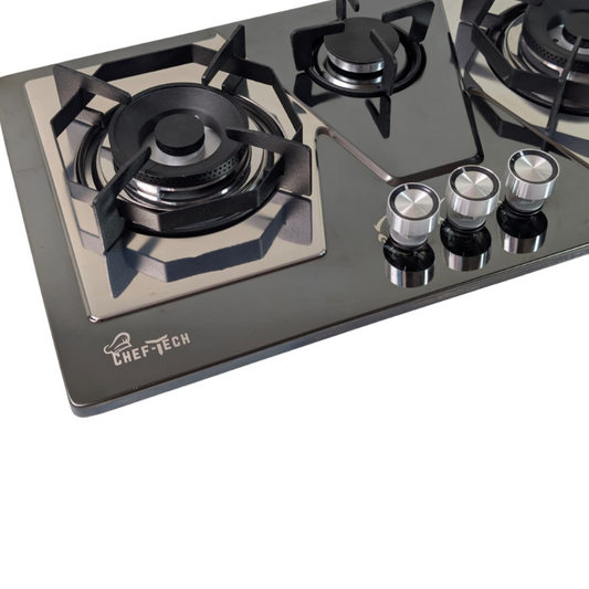 Cheftech Automatic Gas Stove Stainless Steel with EPS Burner Gas Hob imported Size 28x16