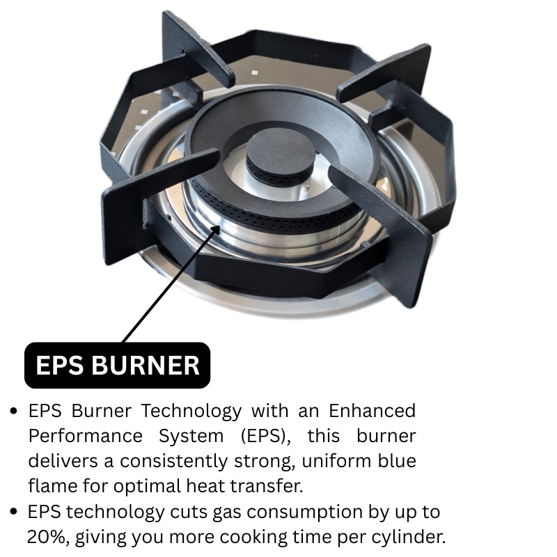 ChefTech Three Burner Stainless Steel Hob With Auto Ignition EPS Burner 28x16
