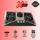 Cheftech Automatic Gas Stove Stainless Steel with EPS Burner Gas Hob imported Size 28x16