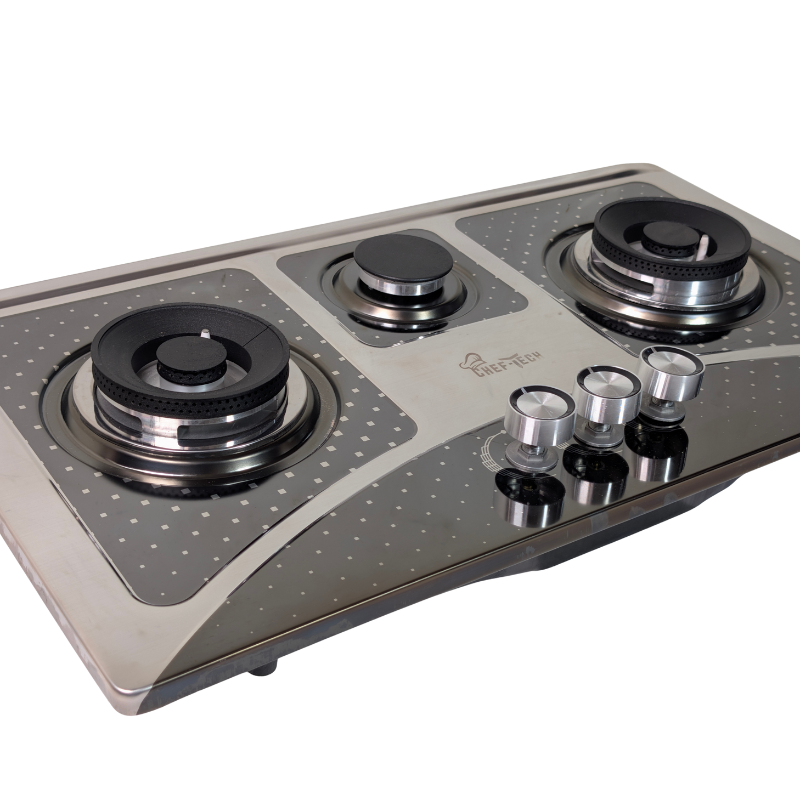 Cheftech Automatic Gas Stove Stainless Steel with EPS Burner Gas Hob imported Size 28x16