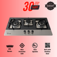 Cheftech Automatic Gas Stove Stainless Steel with EPS Burner Gas Hob imported Size 28x16