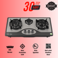 Cheftech Automatic Gas Stove Stainless Steel with EPS Burner Gas Hob imported Size 28x16