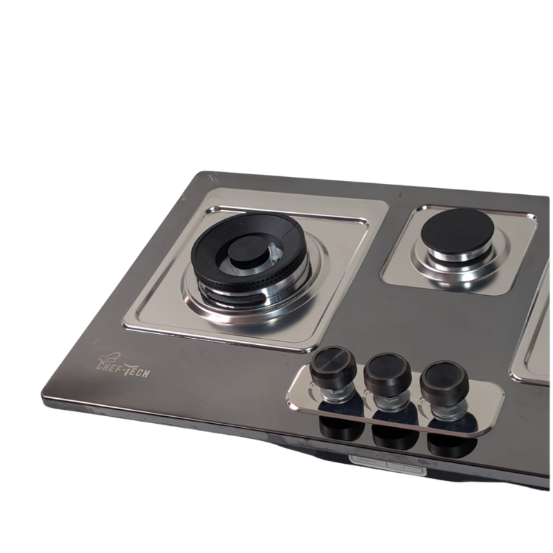 Cheftech Automatic Gas Stove Stainless Steel with EPS Burner Gas Hob imported Size 28x16